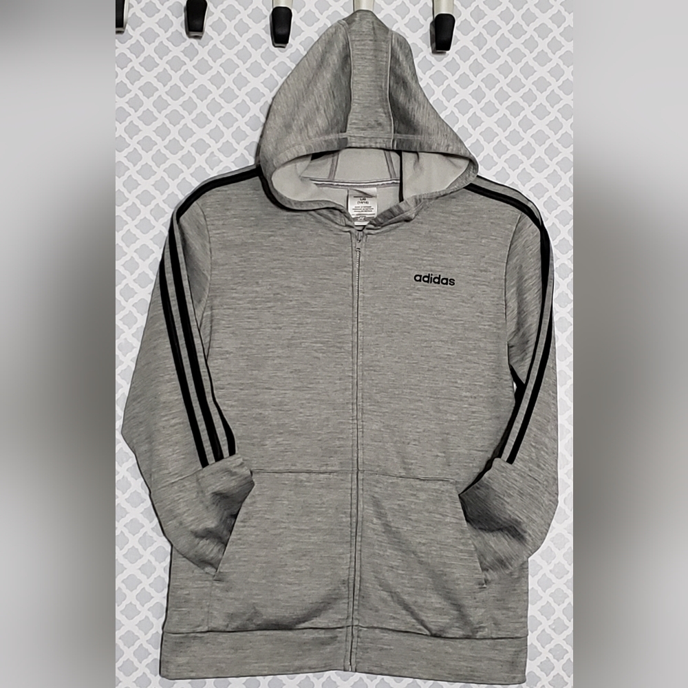 Adidas hoodie jacket kids large 14/16